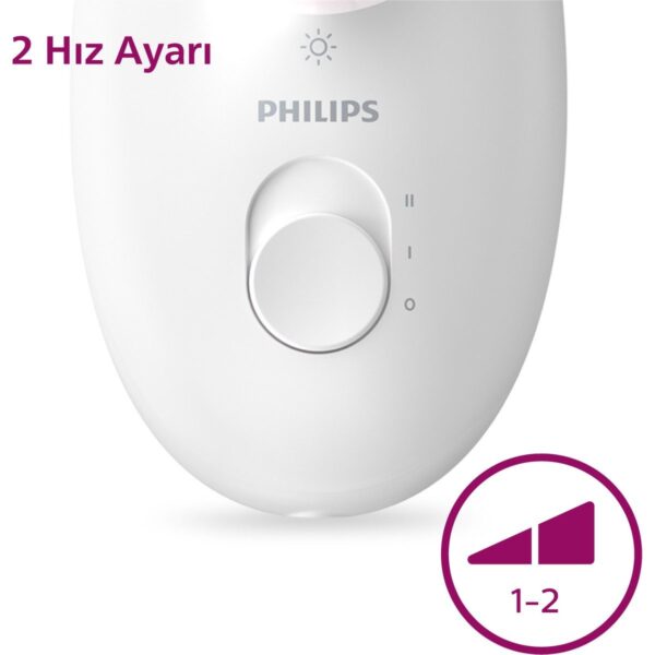 Philips BRE255/05 Satinelle Essential Kablolu Kompakt Epilatör Yıkanabilir Başlık ve 3 Hız Ayarıyla