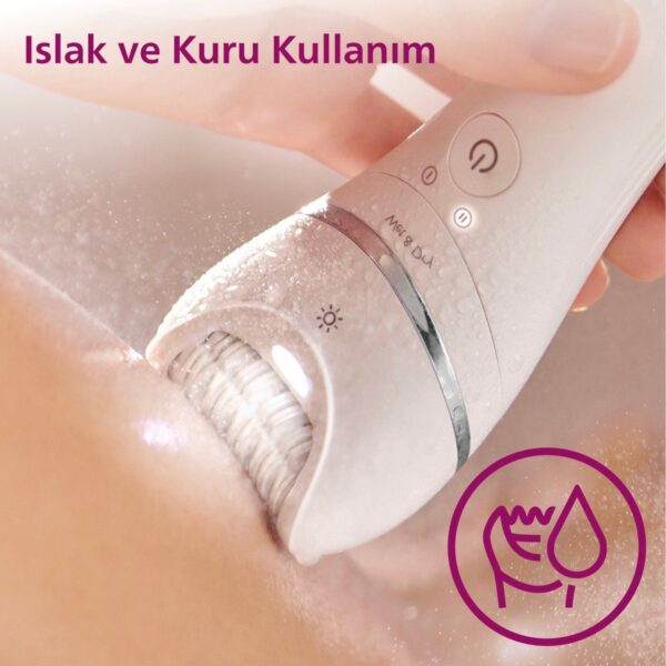 Philips BRE700/05 Kablosuz Epilatör Islak-Kuru Kullanım Özelliği ile Bacak Yüz Koltuk Altı Bikini Bölgesi İçin