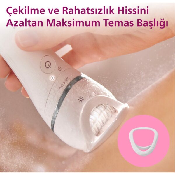 Philips BRE710/05 Epilatör (Yüz+Koltuk alti+Bikini Bölgesi+Bacak)Islak-Kuru,Işıklı,Kablosuz
