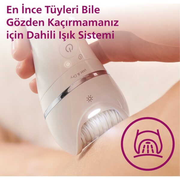 Philips BRE720/05 Epilatör (Yüz+Koltuk alti+Bikini Bölgesi+Bacak)Islak-Kuru,Işıklı,Kablosuz