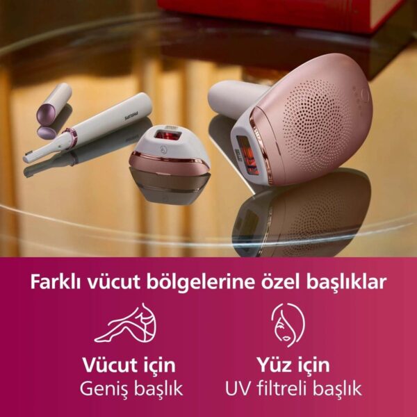 Philips Lumea 7000 Serisi BRI921/00 IPL Tüy Alma, Tüy Kısaltıcı,Vücut ve Yüz için 2 Başlık, Çanta