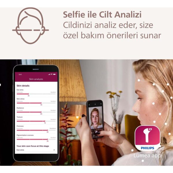 Philips Lumea 9900 Serisi BRI950/02 IPL Tüy Alma, SkinAI Uygulama, Vücut ve Yüz için 2 Başlık, Çanta