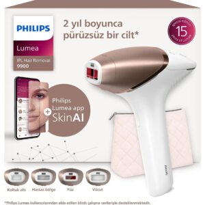 Philips Lumea 9900 Serisi BRI951/03 IPL Tüy Alma Cihazı Pembe SkinAI Özellikli Kablosuz Kullanım HBCV00009IF1PT