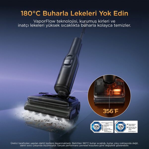 Roborock F25 Ultra Dikey Süpürge 29.6 V Güç Değeri ile Islak Kuru Temizlik İçin Akıllı Çözüm