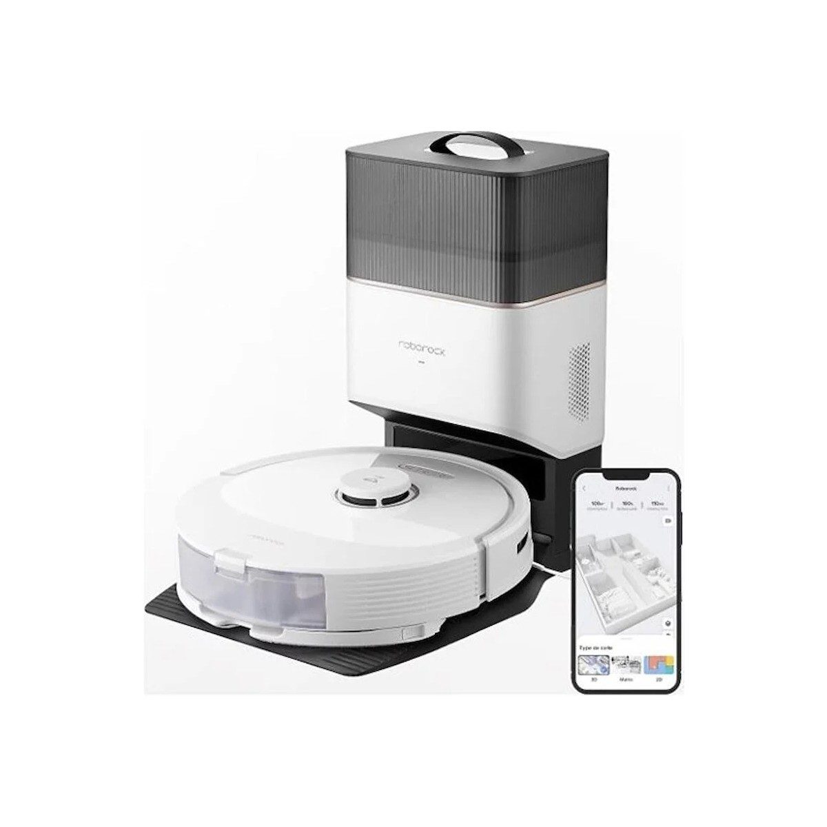 Roborock Q8 Max Plus Çöp Istasyonlu 5500PA Emiş Güçü Akıllı Robot Süpürge - Beyaz HBCV00005PUG3P
