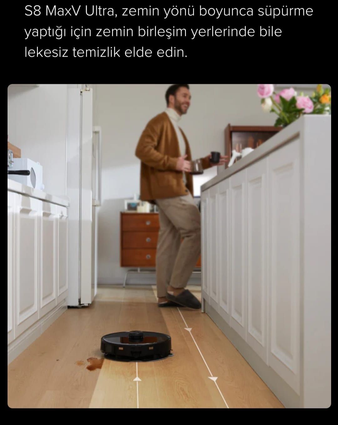 Roborock S8 Maxv Ultra Akıllı Robot Süpürge Beyaz