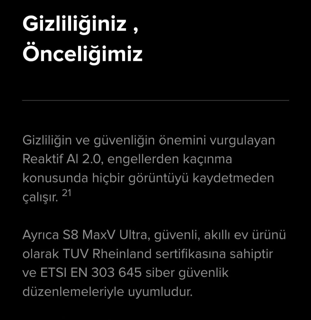 Roborock S8 Maxv Ultra Akıllı Robot Süpürge Beyaz