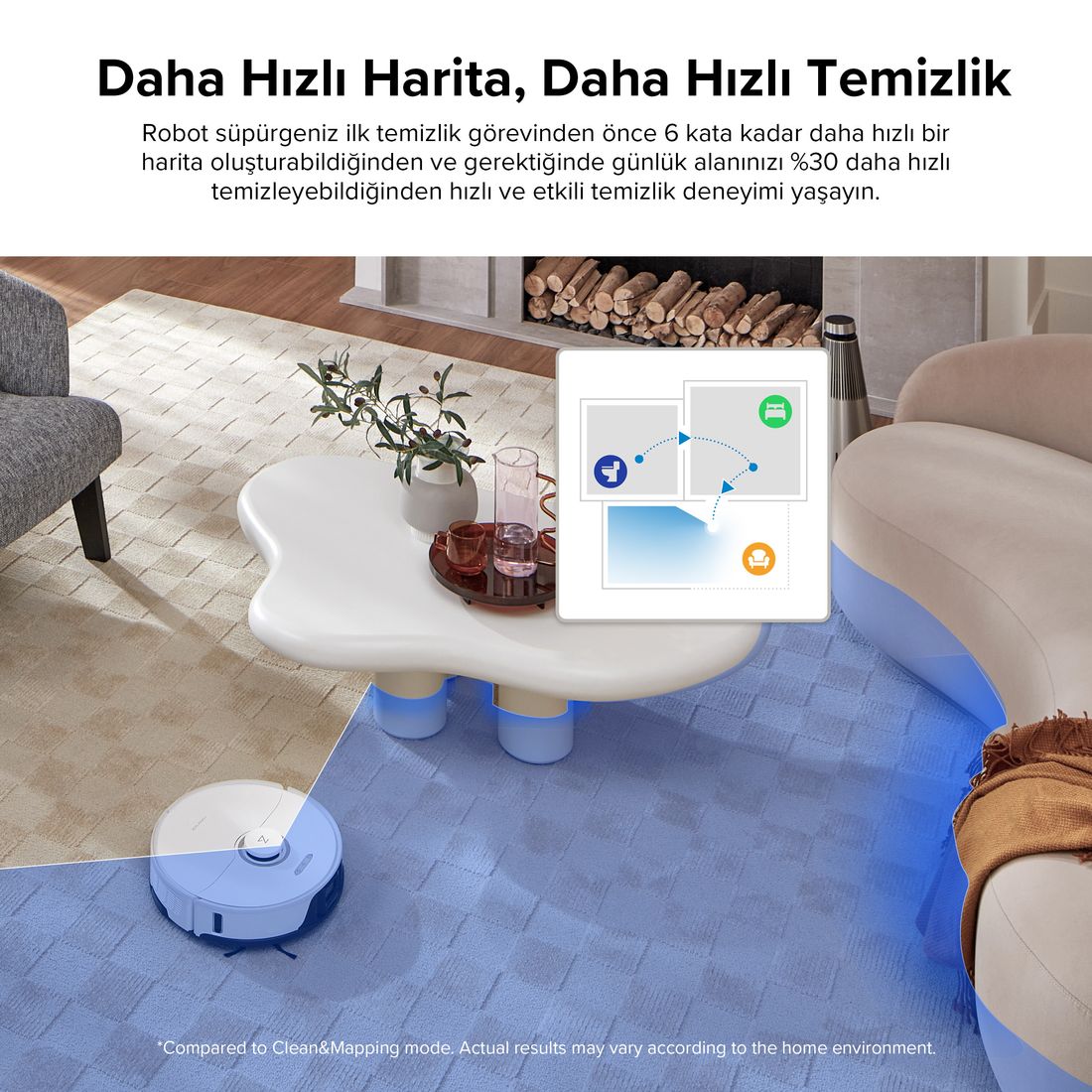 Roborock S8 Sonic Mopping Akıllı Robot Süpürge S8 Beyaz