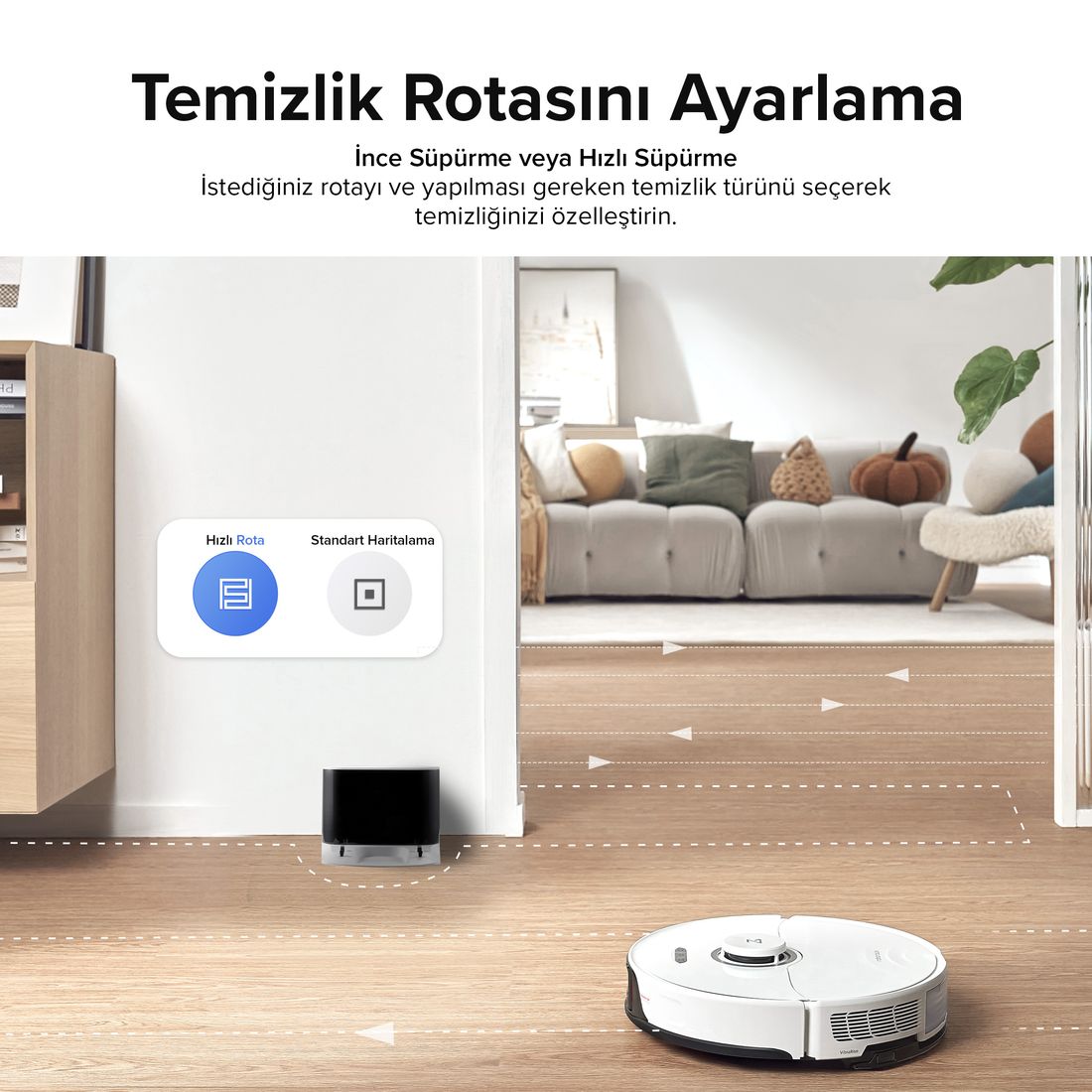 Roborock S8 Sonic Mopping Akıllı Robot Süpürge S8 Beyaz