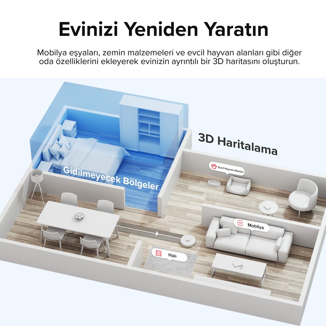 Roborock S8 Sonic Mopping Akıllı Robot Süpürge S8 Beyaz