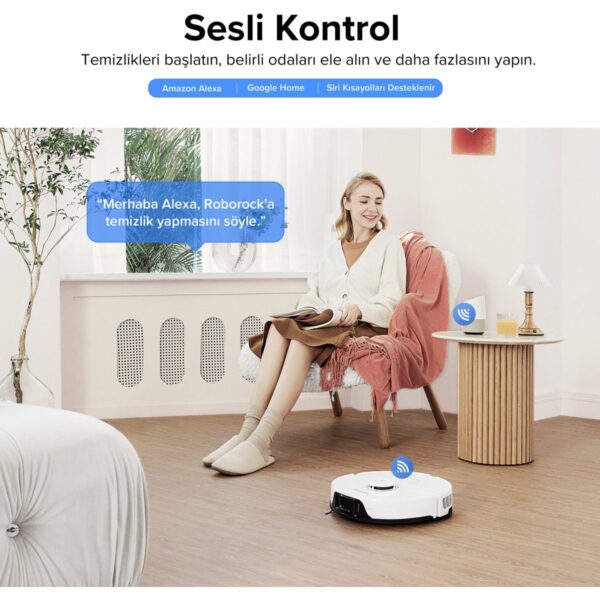 Roborock S8 Sonic Mopping Akıllı Robot Süpürge S8 Beyaz