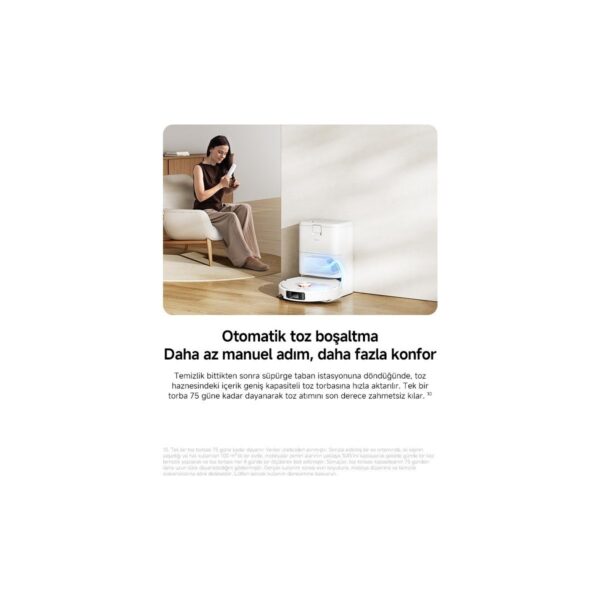 Robot Vacuum H50 Pro Beyaz Akıllı Robot Süpürge + Paspas – 15000 Pa Emiş Gücü