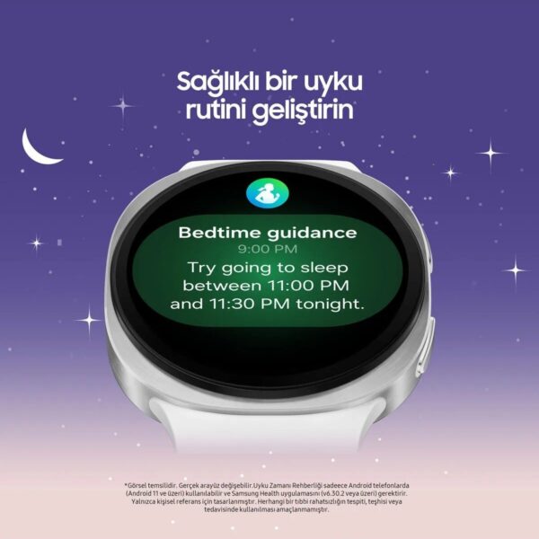 Samsung Galaxy Watch8 Large SM-L330NDAATUR Akıllı Saat GPS Kalp Ritmi Ölçme Özellikleriyle