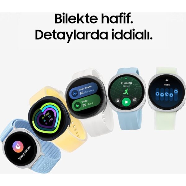Samsung Galaxy Watch9 Gümüş, 44MM, Bluetooth, Incelik, Konfor, Ikonik Tasarım, Kişiselleştirilmiş Uyku Deneyimi, Sağlık Koçu, 445 Mah Pil, Konuşmak Için Bileğini Kaldır (Samsung Türkiye Versiyonu)