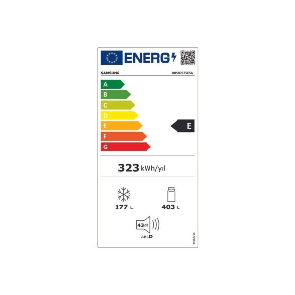SAMSUNG RB58DS75ESA/TR Çift Kapılı 580 L E Enerji Sınıfı Alttan Donduruculu Inox Buzdolabı