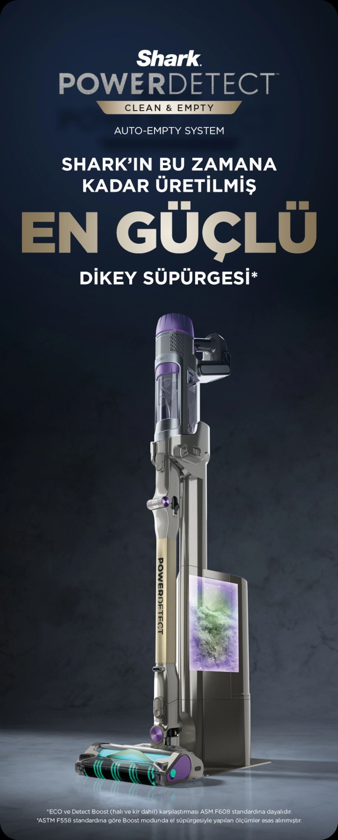 Shark Powerdetect Clean&empty Pet Başlıklı Şarjlı Dikey Süpürge
