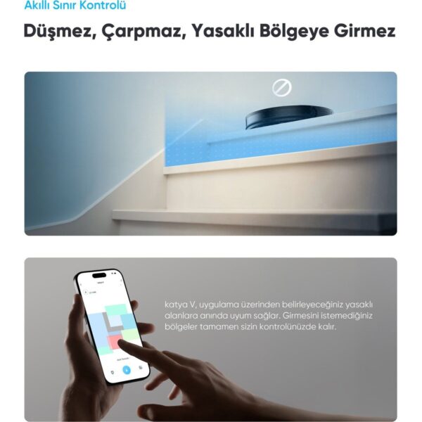Şımart katya V Akıllı Robot Süpürge 15000PA Güçlü Emiş Gücü 6400MAH Yüksek Batarya