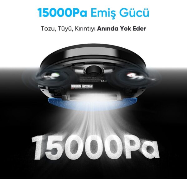 Şımart katya V+ Akıllı Robot Süpürge 15000Pa Premium Otomatik Toz Toplama Üniteli