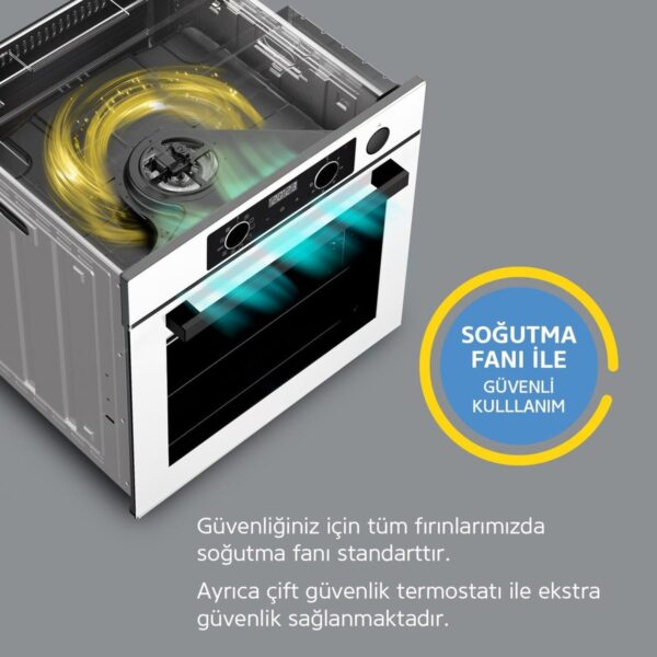 Simfer 0+10 Fonksiyon Steam Master Buharlı Beyaz 3’lü Ankastre Set (8245 Fırın + 3509 Ocak + 8707 Davlumbaz)