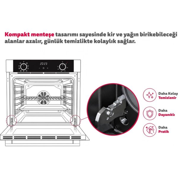 Simfer 0+7 Fonksiyon Power Turbo Siyah 2’li Ankastre Set (7327 Fırın + 3500 Ocak)
