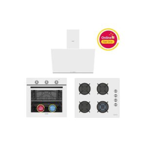 Simfer 4 Fonksiyon Trend Mekanik Beyaz Cam 3'lü Ankastre Set (8255 Fırın + 3048 Ocak + 8728 Davlumbaaz) HBCV0000IIWMUN