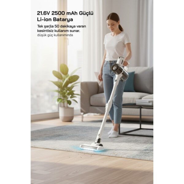 Sinbo SVC-8634 Kablosuz Dikey Süpürge Hayvan Seti 1L Toz Haznesi ile Elektrikli Kullanım ve H13 Hepa Filtre