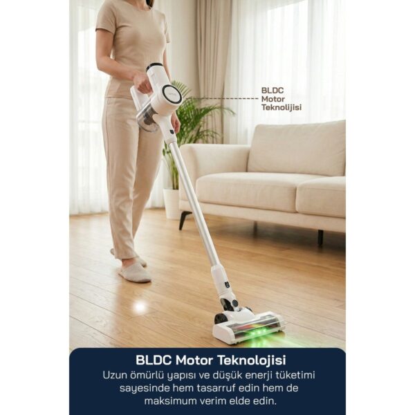 Sinbo SVC-8636 1L Toz Haznesi Olan Kablosuz Dikey Şarjlı 2200MAH Li-Ion BLDC Motor Teknolojisi ile Güçlü Emiş