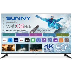 Sunny SN50UPRL-W02M 50'' 127 Ekran Uydu Alıcılı 4K Ultra HD webOS LED TV HBCV0000AVO1KG