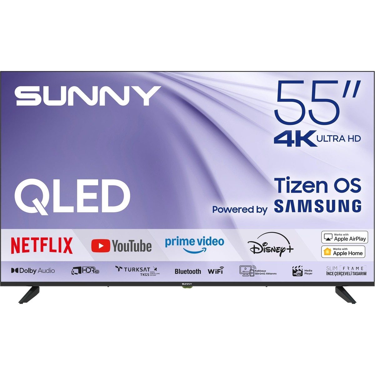 Sunny SN55QUPRL-T08I PERLA 55'' 139 Ekran Uydu Alıcılı 4K Ultra HD Smart Tizen QLED TV HBCV0000IBEICV