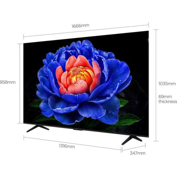 TCL 75T6D 75” 190 Ekran Uydu Alıcılı 4K Ultra HD Google Smart QLED TV