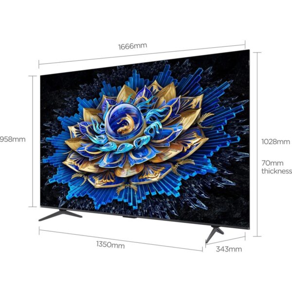 TCL 75T8D 75” 190 Ekran Uydu Alıcılı 4K Ultra HD Google Smart QD-MiniLED Dimming TV