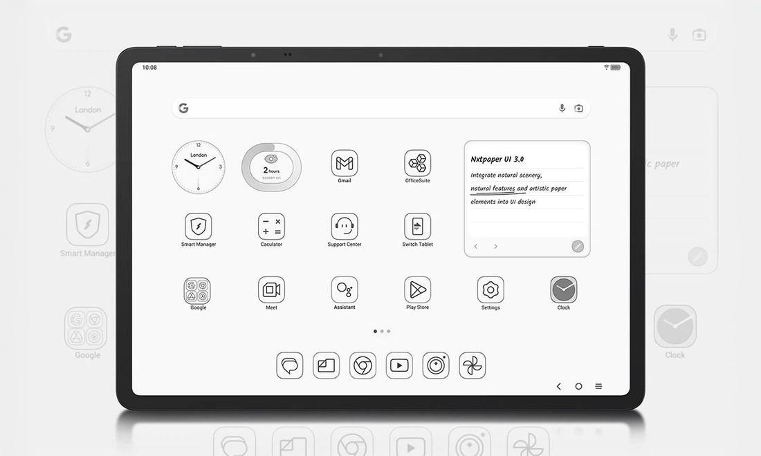 TCL NXTPAPER 14 inç 60Hz 2.4K Tablet 8GB Ram 256GB Hafıza Android 14 Gri Renkli Ekran
