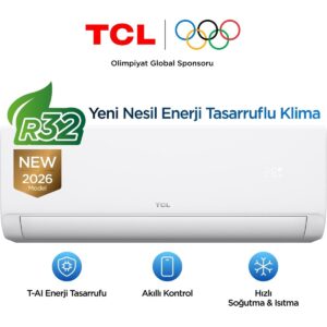 TCL SaveIN, Split Klima, T-AI Enerji Tasarrufu, Isıtma ve Soğutma, Akıllı Wi-Fi Kontrolü, Akıllı Konfor - 2026 Model, TAC-12CHSD(080009)/ZG21I HBCV0000I44V2O