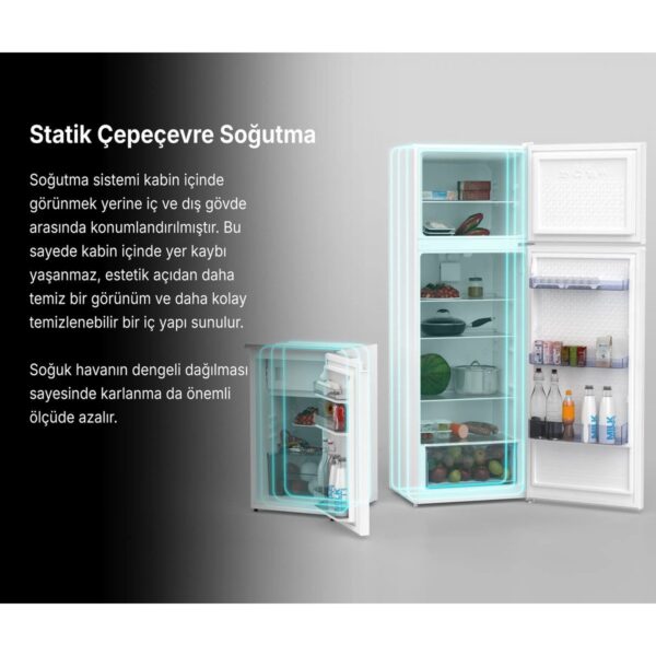 Tecna Tbz 250 Ck Statik 200 Lt. Çift Kapılı Buzdolabı