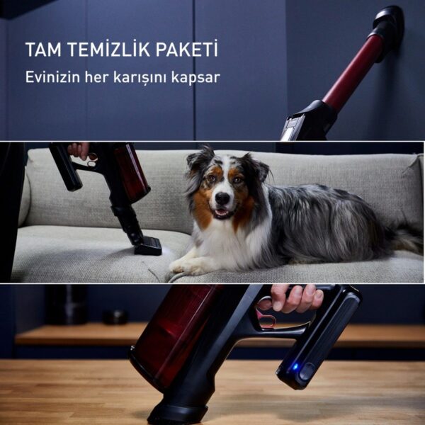 Tefal TY9A73WO X-Force Flex 13.60 Animal Care 150 Air Watt Kablosuz Şarjlı Dikey Süpürge