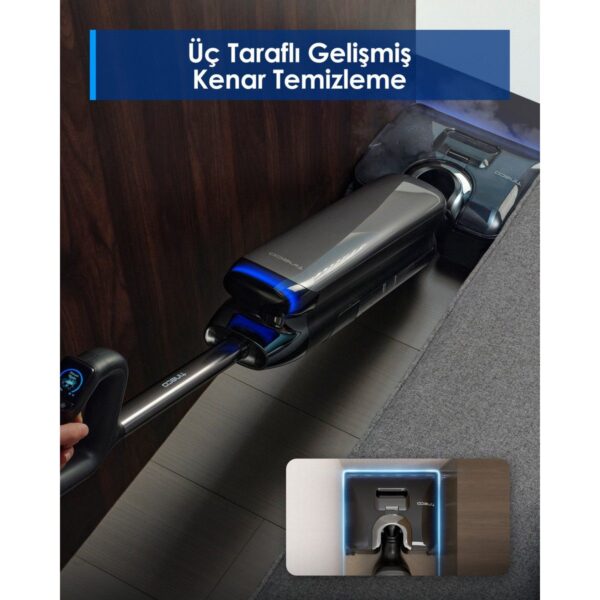 Tineco Floor One S9 Artist Steam Kablosuz Buharlı Akıllı Islak Kuru Süpürge, Zemin Temizleyici Paspas, 140°C Yüksek Isılı Hypersteam Buhar Teknolojisi, 22KPA Güçlü Emiş, iloop Akıllı Emiş