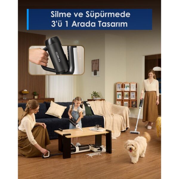 Tineco Floor One Switch S6 Power Kit Kablosuz Akıllı Islak Kuru Elektrikli Süpürge, Zemin Temizleyici Paspas, 21KPA Güçlü Emiş, Çoklu Yüzey Için 5i1 Arada Süpürge