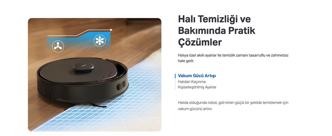 TP-Link Tapo RV30 Max Plus 5300Pa Yüksek Vakum Güçlü Robot Süpürge ve Paspas + Akıllı Otomatik Boşaltma Ünitesi