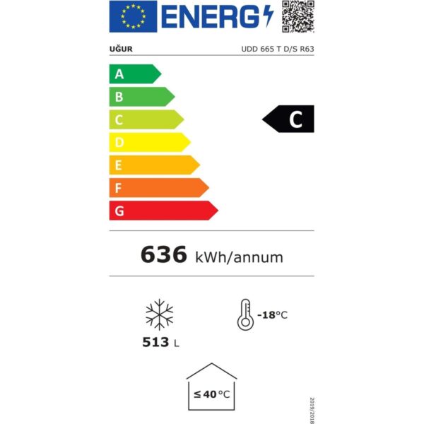 Uğur Udd 665 T D/s R63 C Enerji Sınıfı 513 lt Statik Yatay Derin Dondurucu