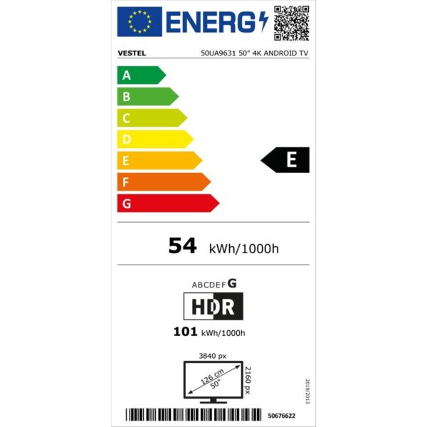 Vestel 50UA9631 50″ 127 Ekran Dahili Uydu Alıcılı 4K Ultra HD Smart LED TV