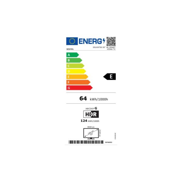 Vestel 55UV9750 55” 139 Ekran Uydu Alıcılı 4K Ultra HD Smart VİDAA LED TV