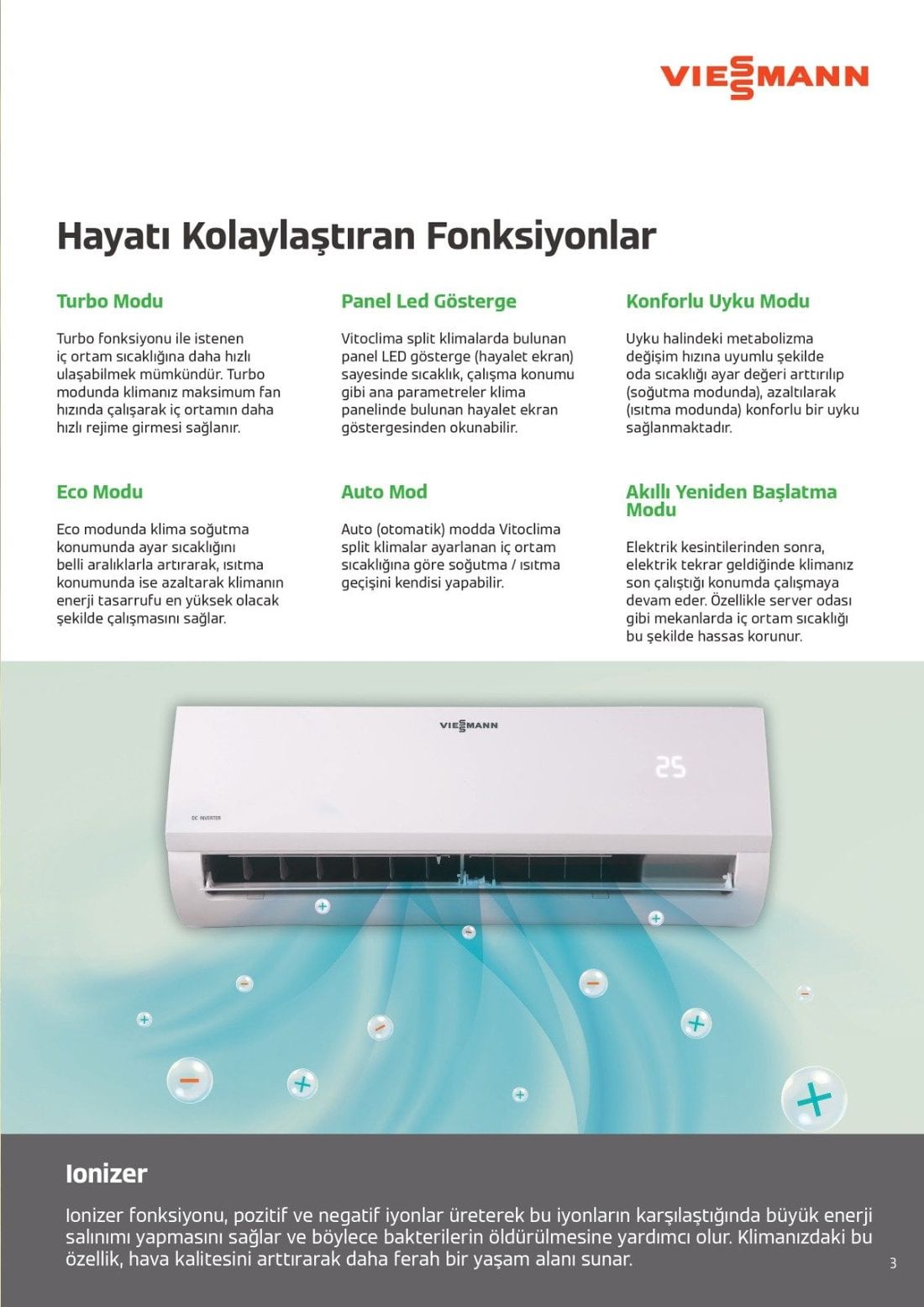 Viessmann Vitoclima 100-S/HE Pro Max Serisi 18000 Btu Inverter Duvar Tipi Klima (Montaj Dahil)