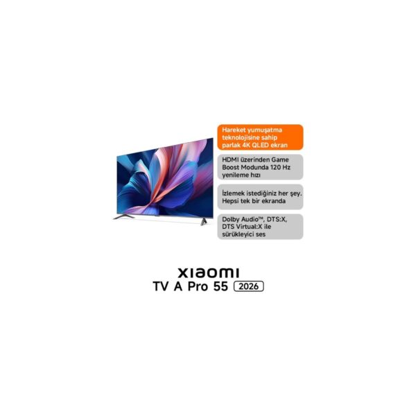 Xiaomi A Pro 55” 139 Ekran Uydu Alıcılı 4K Ultra HD Smart QLED TV