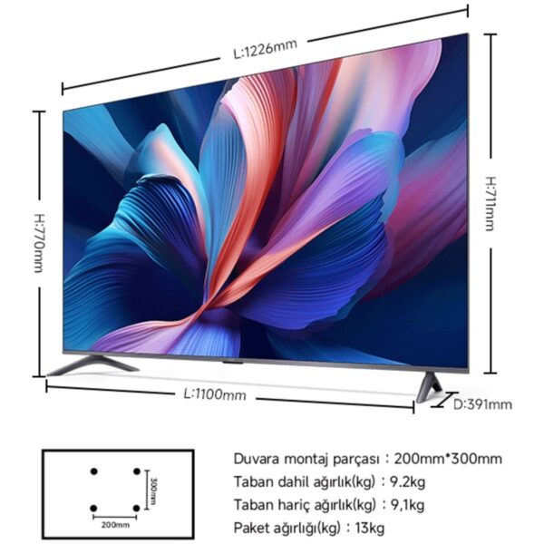 Xiaomi A Pro 55” 139 Ekran Uydu Alıcılı 4K Ultra HD Smart QLED TV