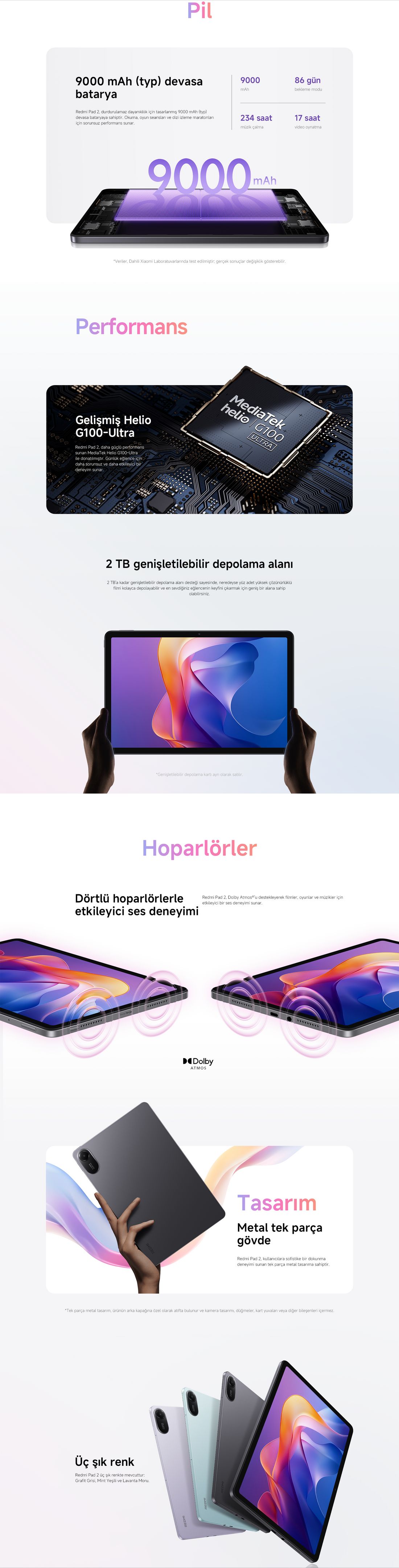 Xiaomi Redmi Pad 2 8GB 256GB 11" Tablet