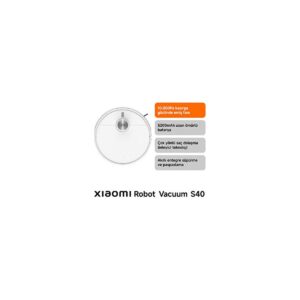 Xiaomi Robot Vacuum S40 Akıllı Robot Süpürge 10000 Pa Emiş Gücü ile Etkili Temizlik Beyaz