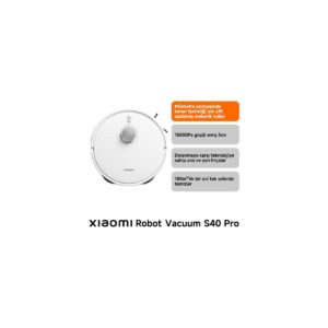 Xiaomi Robot Vacuum S40 Pro Akıllı Robot Süpürge ve Mop 15.000 Pa Beyaz HBCV0000BBGWK3