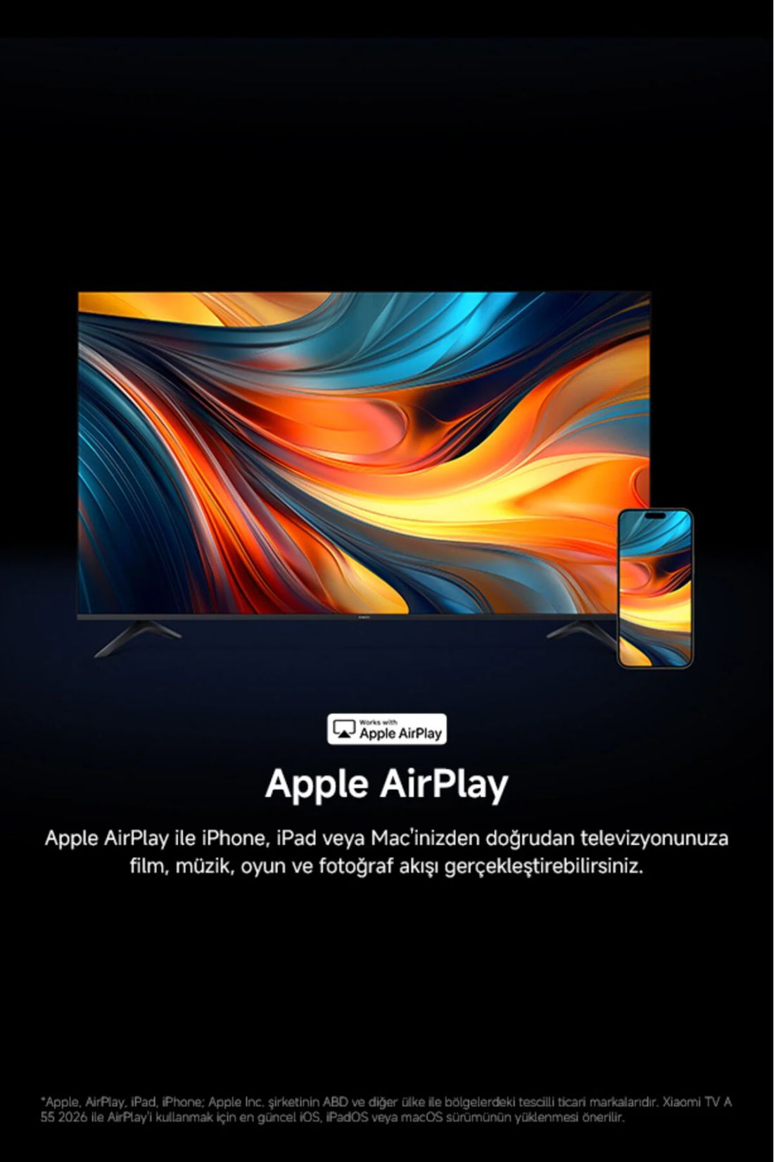 Xiaomi TV A 55 2026 - 55" 140 4K Ultra HD Google Smart AirPlay Destekli Uydu Alıcılı TV