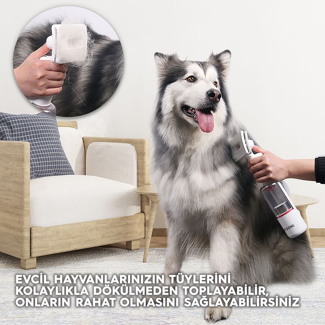 Yasomi M25 Max Kablosuz El Süpürgesi ve Evcil Hayvan Kiti 14000 Pa